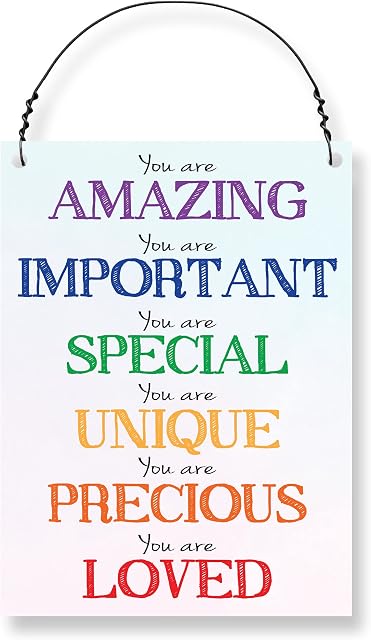 Dorothy Spring You Are Amazing Important Special Unique Precious Loved Inspirational Quote Wall Metal Small Plaque Sign Inspirational Friendship Gift Size 4x3 inch