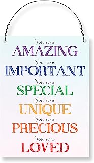 Dorothy Spring You Are Amazing Important Special Unique Precious Loved Inspirational Quote Wall Metal Small Plaque Sign Inspirational Friendship Gift Size 4x3 inch