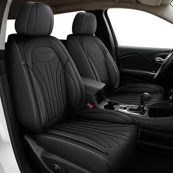 DISUTOGO Seat Covers Compatible with Hyundai Elantra 2017-2025 2026 Faux Leather Waterproof Comfortable Full Set Car Seat Covers Automotive Seat Protector Cushion5 Seats, Black