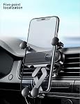 Support de téléphone universel pour voiture, Support de voiture de ventilation, Porte-téléphone portable mains libres iOS Téléphones intelligents