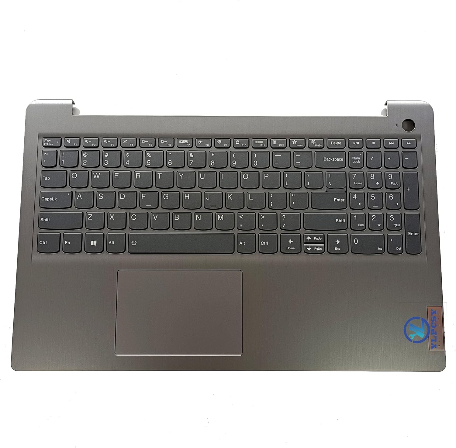 Replacement Laptop Upper Case Palmrest Backlit Keyboard Touchpad Assembly Part for Lenovo ideapad 3-15ADA6 3-15ITL6 3-15ALC6 5CB1B65660 AP21P000600 Grey Gray
