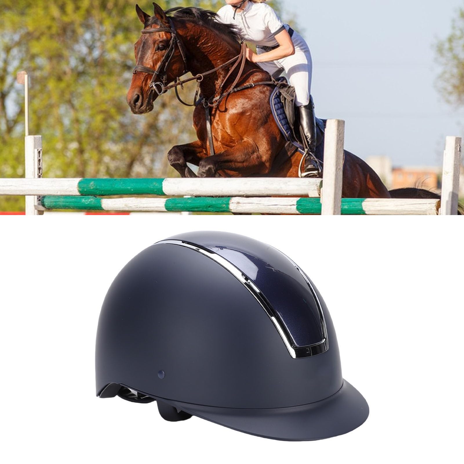Generic Casco da Equitazione, Casco da Equitazione di Sicurezza Regolabile con Fodera Lavabile Rimovibile e Fodera Interna Extra di Ricambio, Ideale per Uomini Donne Lezioni di e Tempo Libero