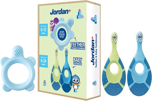 Jordan Step 0 Mordedor y Cepillo 2 en 1 para bebés