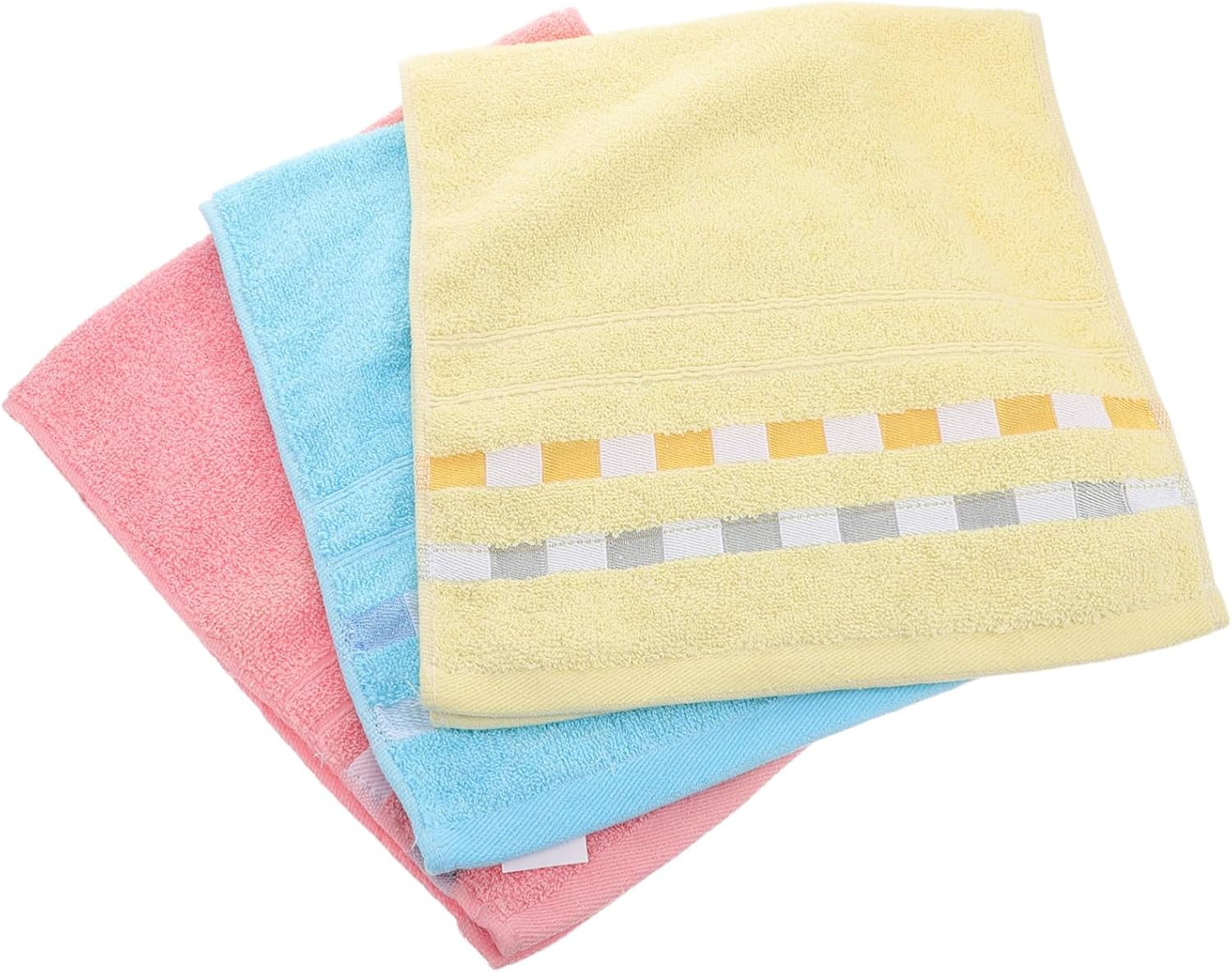 3pcs Cotton Jacquard Towel Face Hand Washing Absorbent Spa Hotel Towels Soft Gentle Facial Washcloth for Home Travel