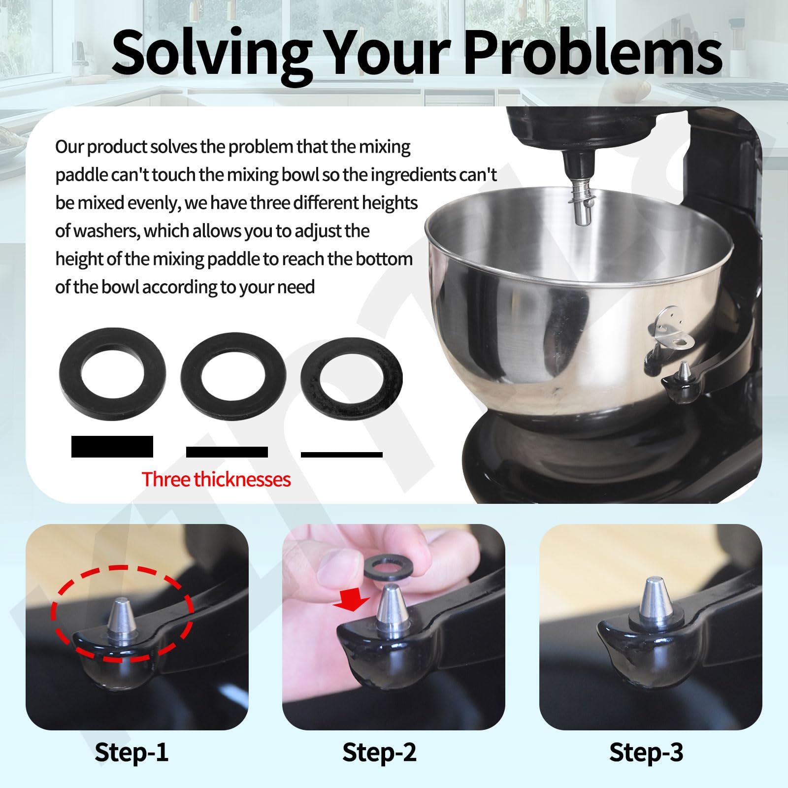 Amazon.co.jp : KitchenAidのボウルリフトスタンドミキサー用に3つの