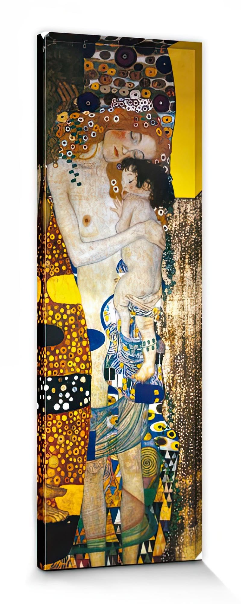 1art1 Gustav Klimt Poster Die DREI Lebensalter Der Frau, Detail Bilder Leinwand-Bild Auf Keilrahmen | XXL-Wandbild Poster Kunstdruck Als Leinwandbild 120x40 cm