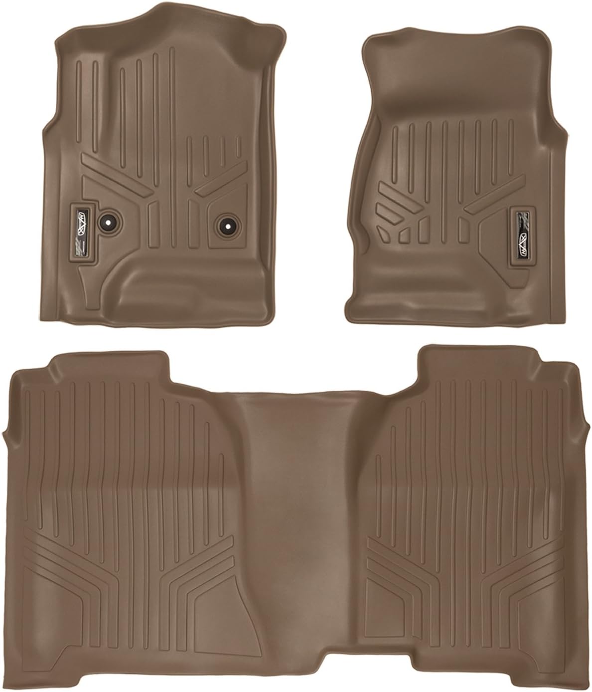 MAXLINER Floor Mats 2 Row Liner Set for 2014-2018 Chevrolet Silverado 1500