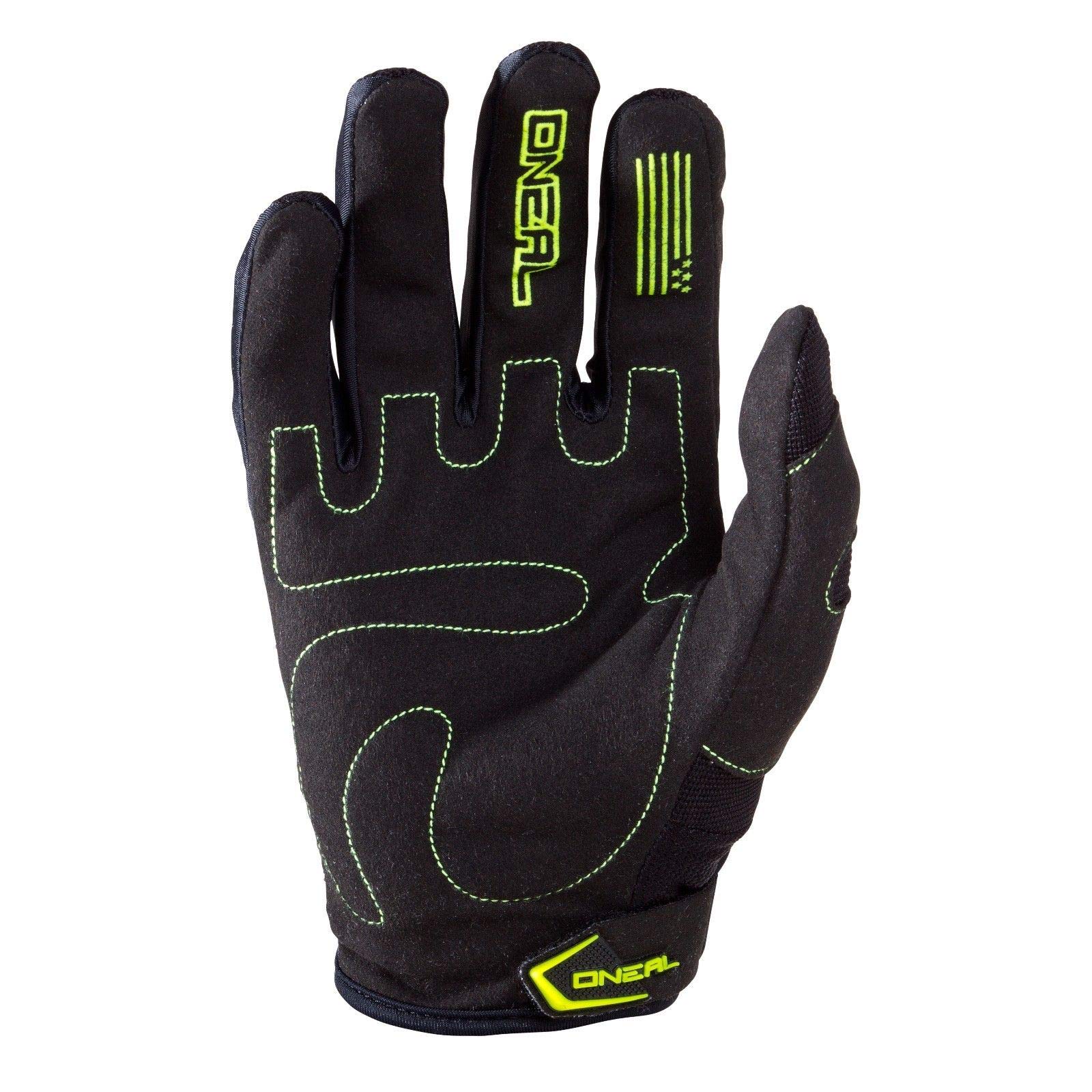 O'NEAL | Cycling Glove Motocross Glove | MX MTB DH FR Downhill Freeride | Duurzame, flexibele materialen, geventileerde palm | Element Glove | Kinderen | Zwart Neon-Oranje | Maat M