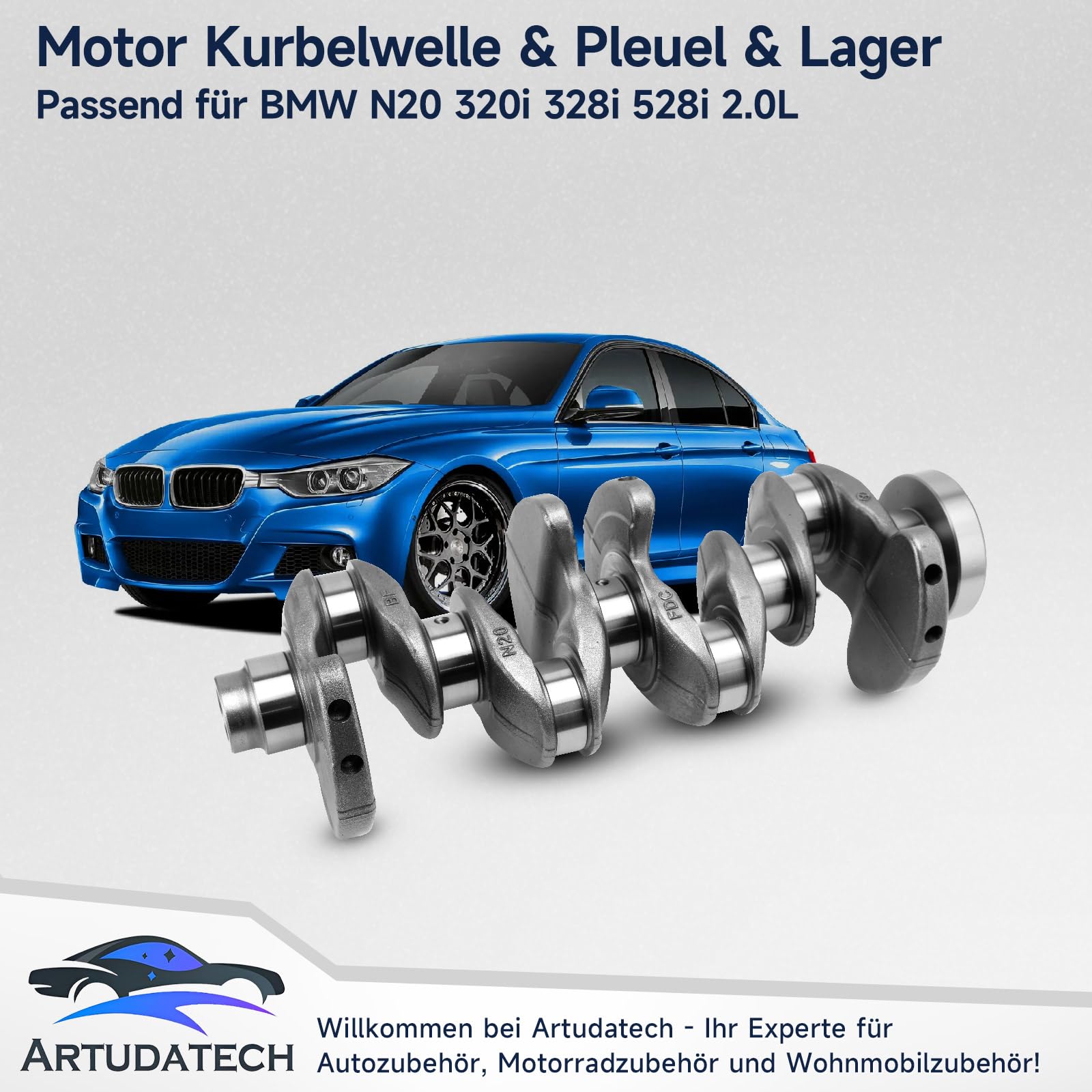 N20 Kit Albero Motore Crankshaft Biella e Cuscinetti per BMW 320i 328i 528i 2.0L Motore – Albero Motore, Biella, Cuscinetti 11217640165 11247624616