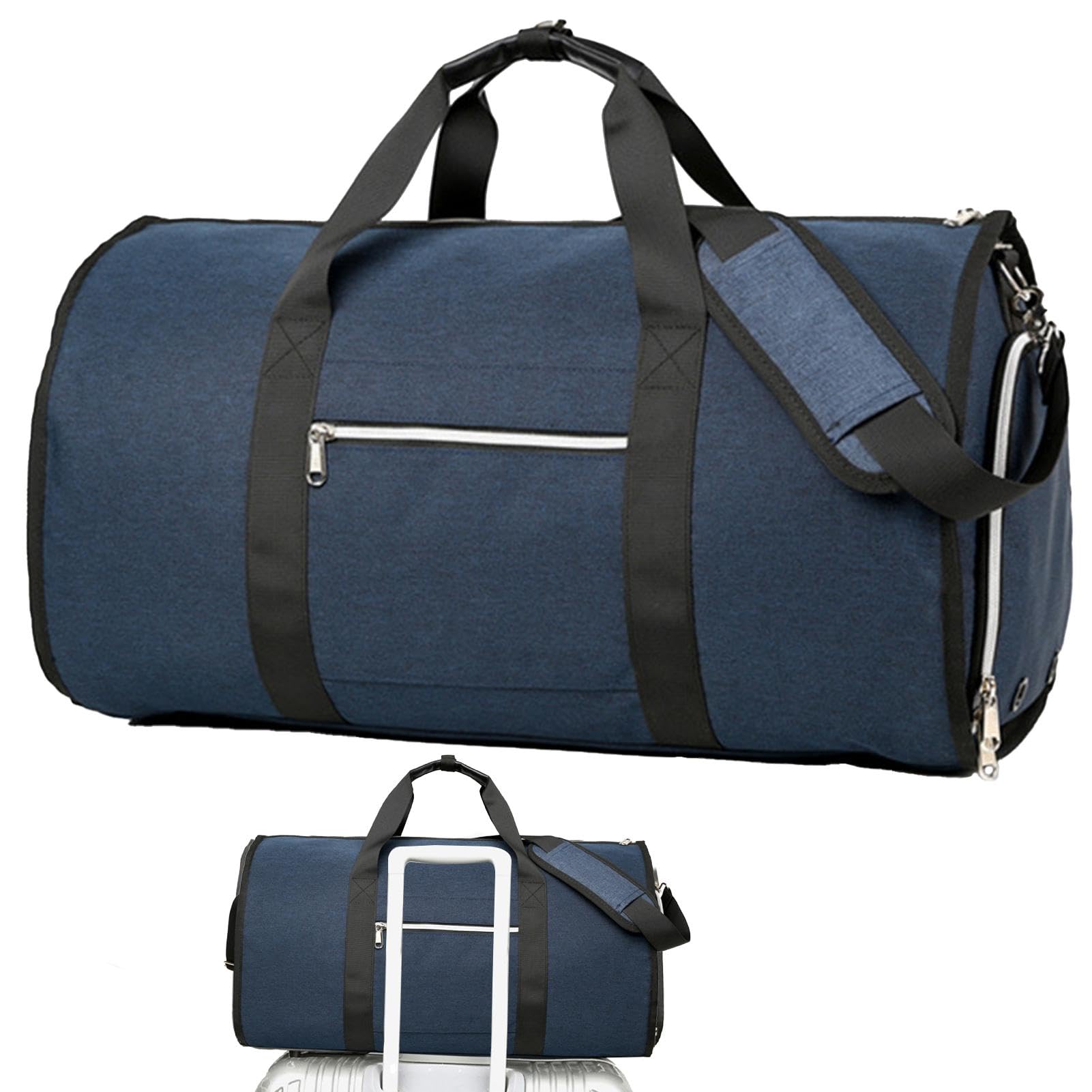 Borse per indumenti da viaggio da 50 l, borsone per indumenti, borsa per indumenti convertibile, borsa impermeabile 2 in 1, organizer per bagagli per il fine settimana durante la notte, per uomini e