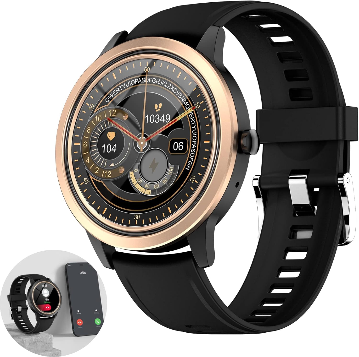 Bluetooth Call Smartwatch for Men Women Fitness Tracker