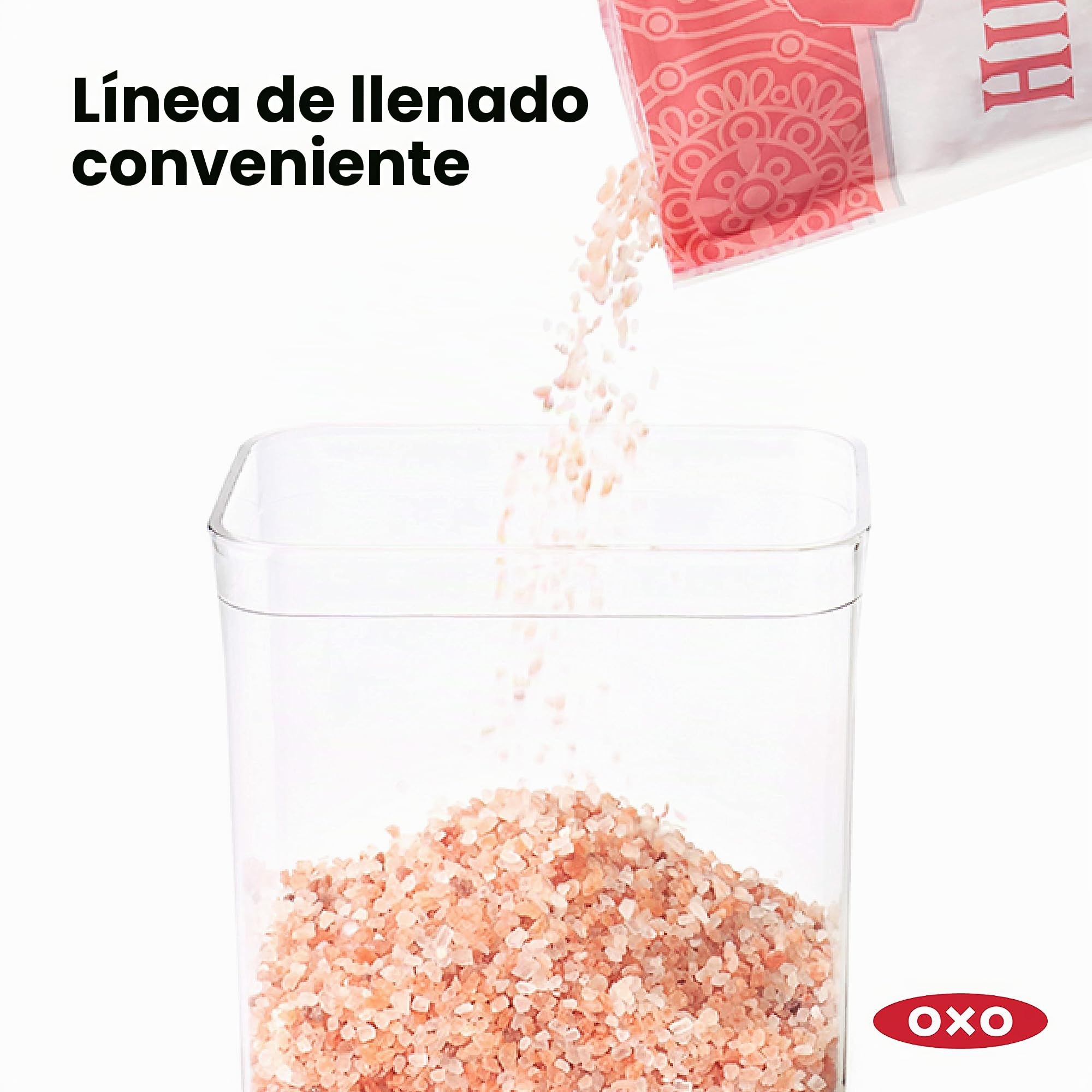 OXO Good Grips Juego de 4 Contenedores Mini POP: Almacenamiento Hermético de Alimentos para Especias + Sello de Botón a Presión + Diseño Apilable y Compacto + Apto para Lavavajillas (Paquete de 2)