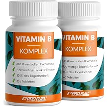 Vitamin B Complex 2 x 365 Tablets - B Complex with B12 - All 8 B Vitamins B1 B2 B3 B5 B6 B7 B9 B12 + Co-Factors Choline & Myo-Inositol Laboratory Tested with Certificate Vegan