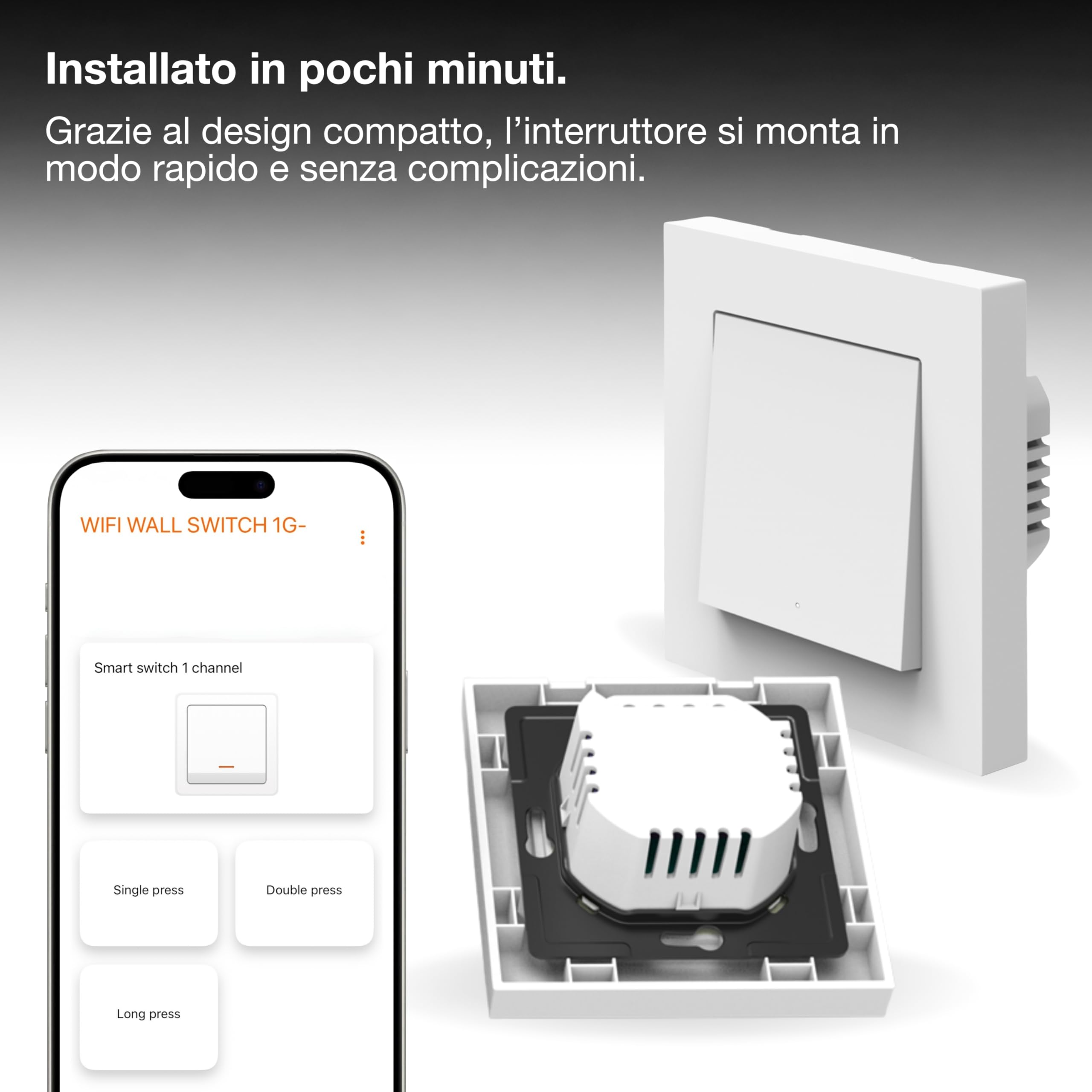 OSRAM Interruttore da parete SMART+ WiFi Matter 1CH 10AX IP20