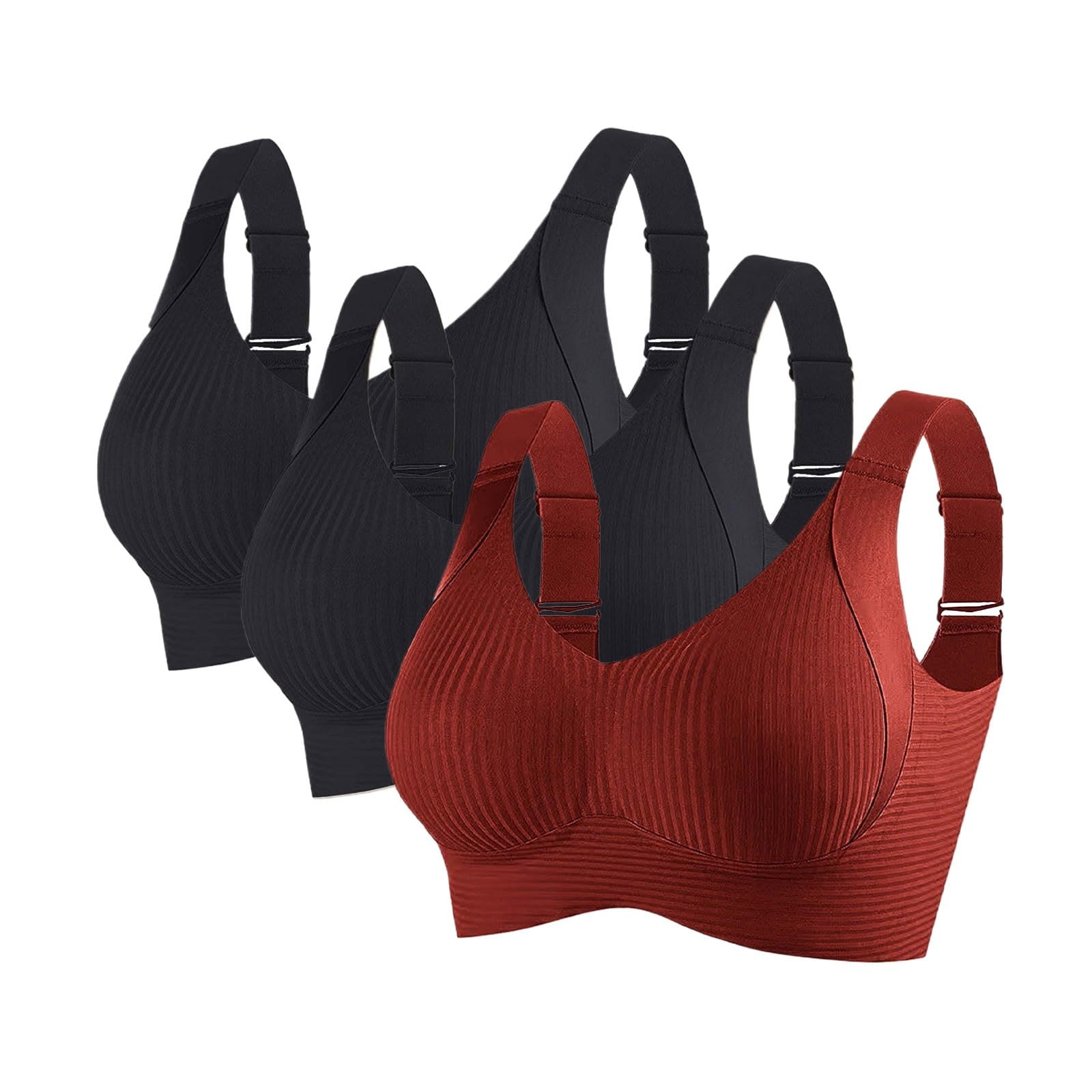 Correas para el hombro cómodas y transparentes con diseño sin espalda para mujer pack de 3 3