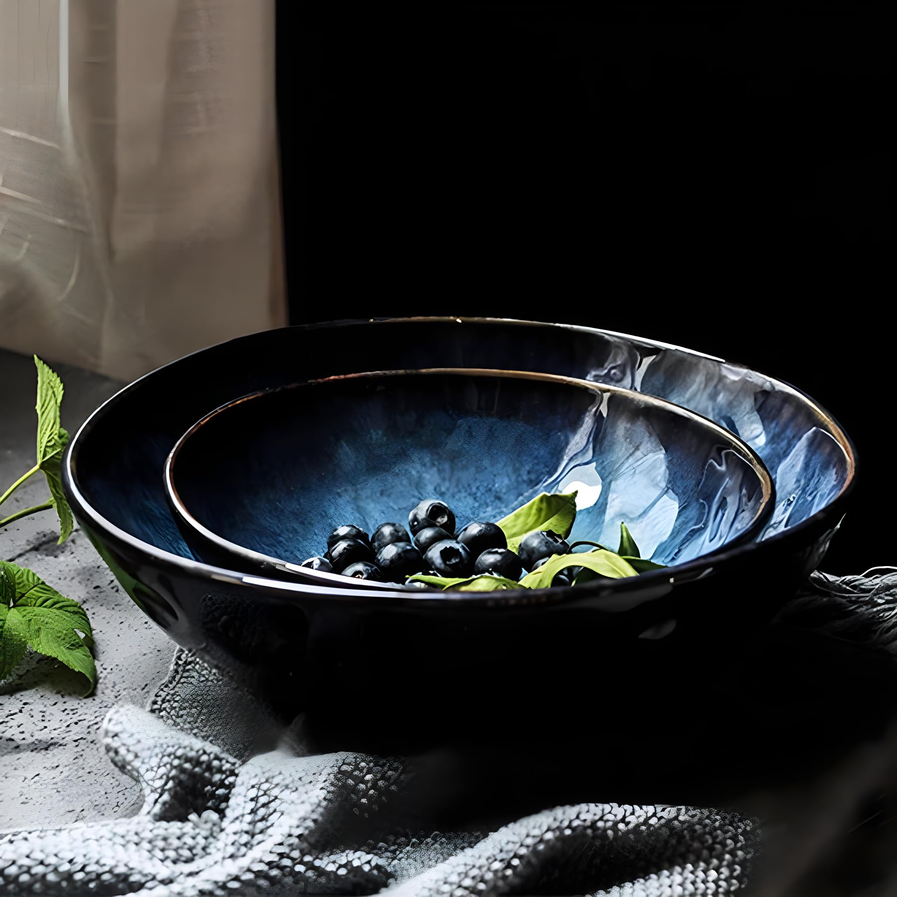 HYLR Style japonais belle créative bol en céramique rétro soupe bol fruits salade plaque plat ramen bol récipient maison ustensiles Bol à Céréales, Bol À Céréales, Bol À Dessert, snack Bol