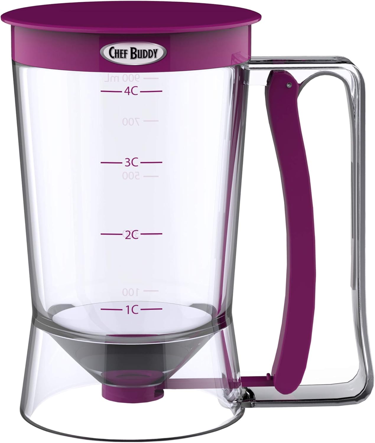 Chef Buddy Batter Dispenser, 4-Cup, Purple, Durable Plastic: Bakeware: Home & Kitchen