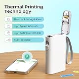 Nelko Label Maker P21 Portable Bluetooth Sticker Printer with Tape, Wireless Mini Label Makers for Organizing Storage Barcode Office Home, White - 5