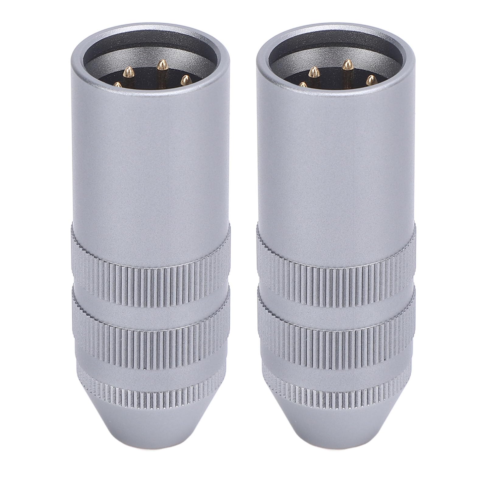 ASHATA Adattatore Ad Alta fedeltà XLR Maschio a 4,4 Mm da Pin per Microfoni Mixer Altoparlanti Attivi, Robusta Struttura in Metallo, 2 Pezzi per Sessioni in Studio