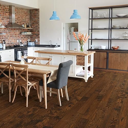 Miniatura 4 de Mullican 235-CH-OA-5-M Chatelaine Pisos de madera maciza de roble raspado a mano de 5 pulgadas de ancho con bajo brillo - Vendido por cartón (20