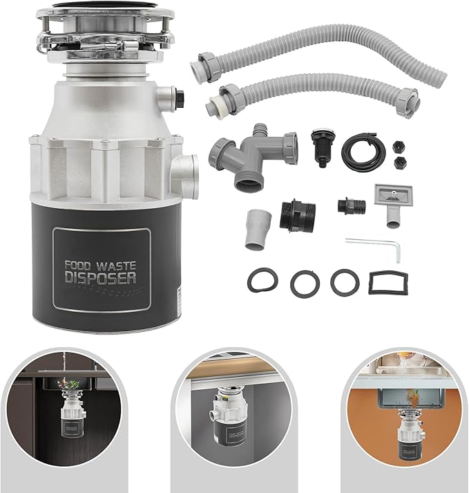 Triturador de Residuos de Cocina 3/4 HP 560W con Interruptor de Aire miniatura 7