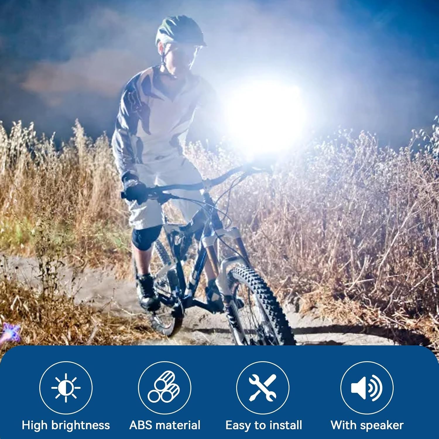 Bike Headlight 12W Super Bright Bike Light 36V 48V 52V 60V for Electric Bikes and Scooters Headlight Electric Bike Headlight for Night Riding Electric Dirt Bike Front Light Road Bike Led Headlight