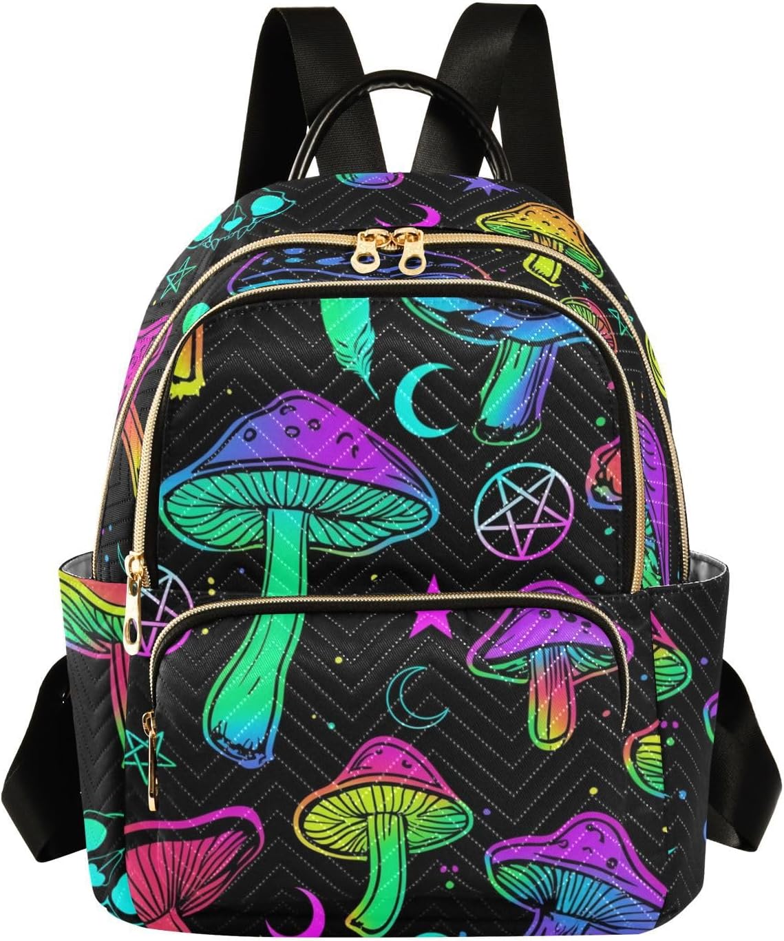 Mushroom Backpack Purse For Women Lightweight Travel Shoulder Bag Daily Mini Backpack