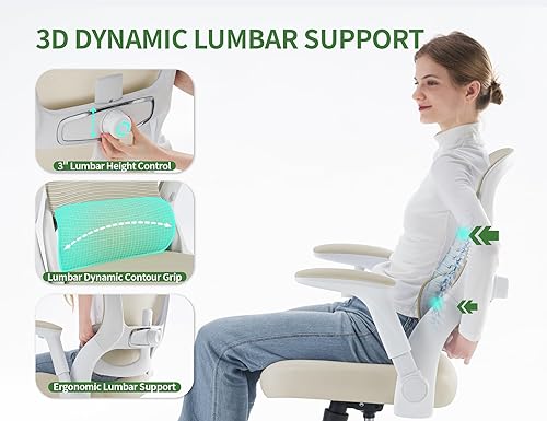 Miniatura 5 de Silla ergonómica de oficina, sillas de escritorio de oficina en casa, cómodas, silla de computadora ergonómica, sillas de oficina con soporte