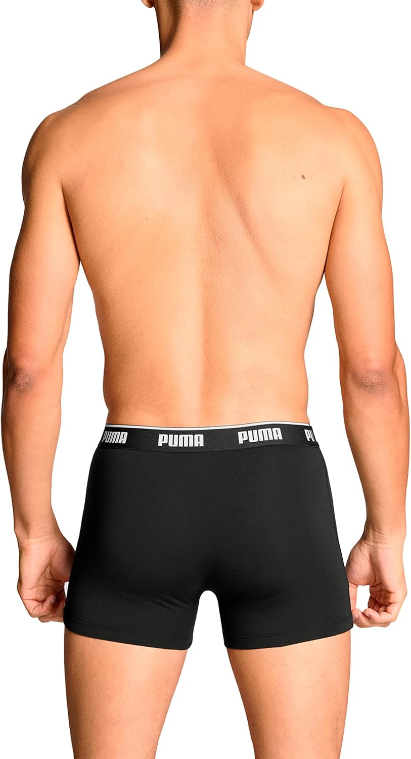 PUMA Men's Basic Boxer Shorts - Pack of 3 - Black image 4