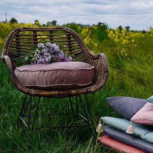 Miniatura 2 de Almohadas redondas de terciopelo para el suelo, cojín para silla, cojín suave para asiento, puf para lectura, rincón de lectura, sala de juegos