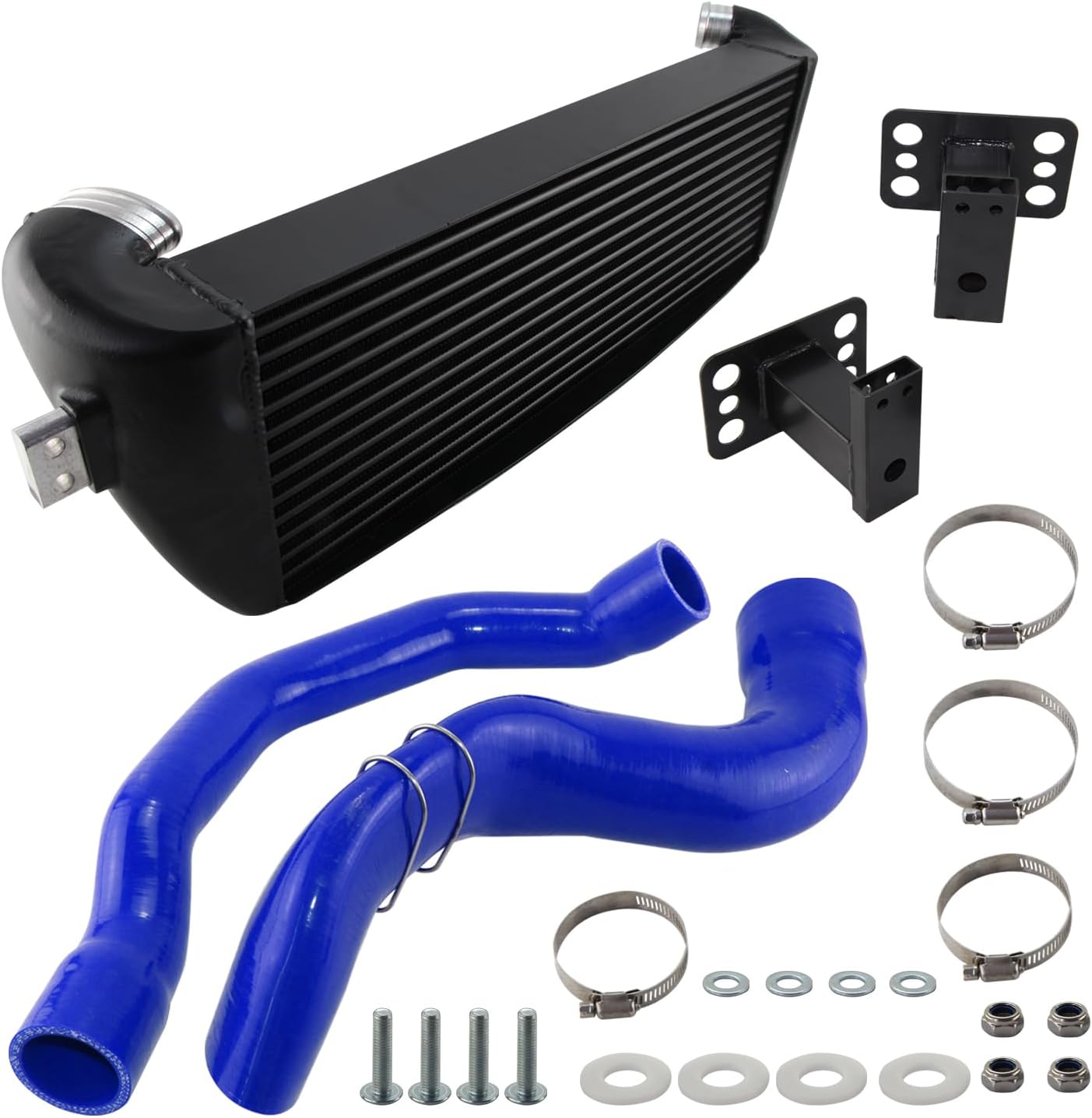 Competition Intercooler Silicone Hose kit Fits for Fiat 500 Abarth Manual Transmission (European Model) 500 1.4 Turbo 99 KW/135 PS 2008+ high-performance (Black-Black)