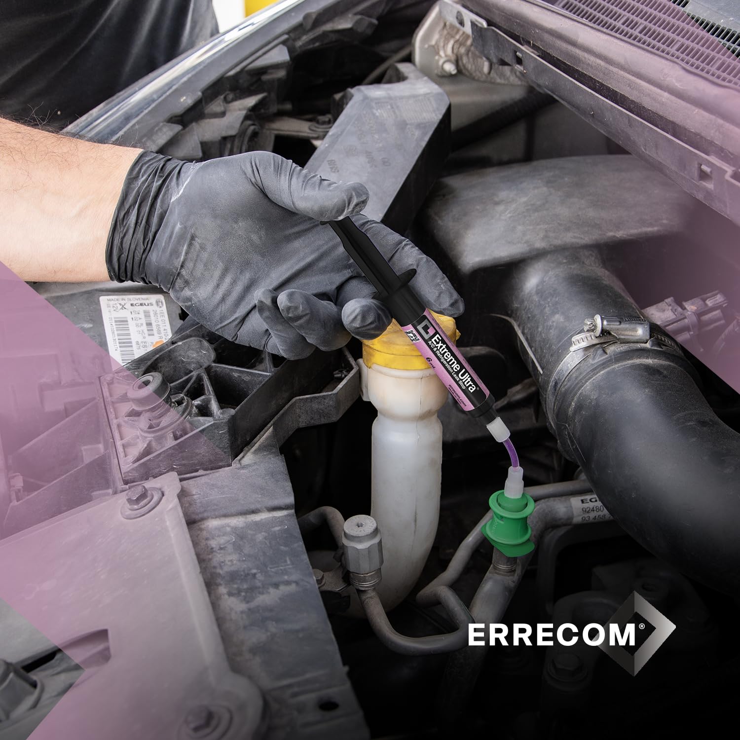 ERRECOM Extreme Ultra - 6 x 6 ml, Sellador de Fugas para Sistemas de Aire Acondicionado de Automóviles, incluye les adaptadores R134a y R1234yf