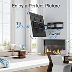 PERLESMITH Full Motion TV Wall Mount for 42-97 inch TVs, TV Mount up to 165lbs Max VESA 800x400mm, Wall Mount TV Bracket with Dual Articulating Arms Swivel Tilt Extension Fits 16″/24″ Wood Studs