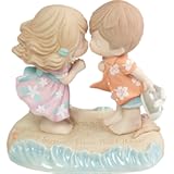 Our Love is Deeper Than The Ocean Bisque Porcelain Figurine 183001&comma; Multicolor