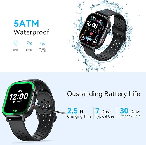 Miniatura 8 de Reloj inteligente GPS para hombresmujeres, reloj inteligente AMOLED HD de 2.06 pulgadas con brújulabarómetroaltitud, llamada Bluetooth, 110 +