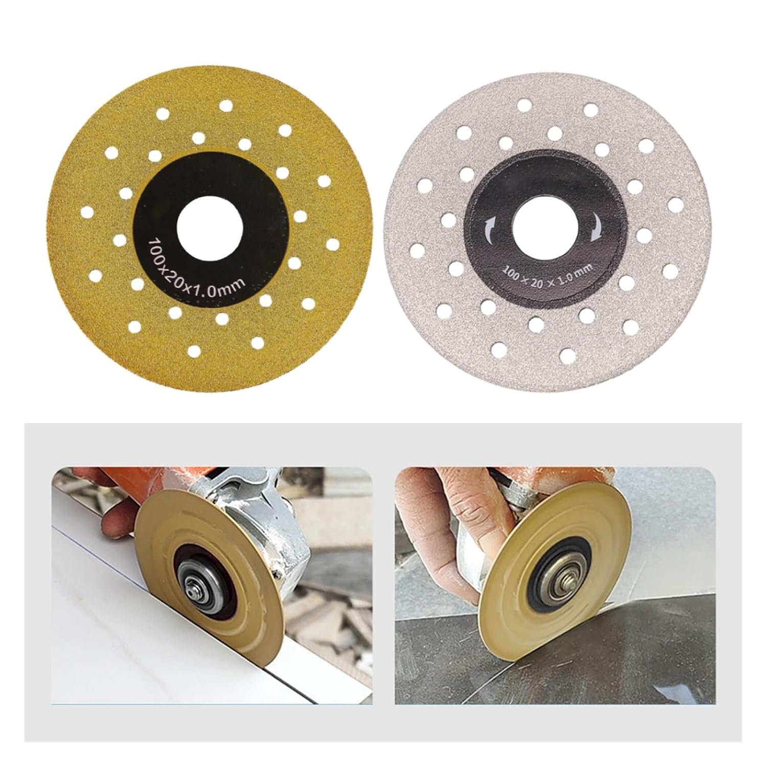Tile Blade Discos para Cortar Ceramica 6pc 100mm Dual-use Cutting Grinding Saw Blade Round Disc Emery
