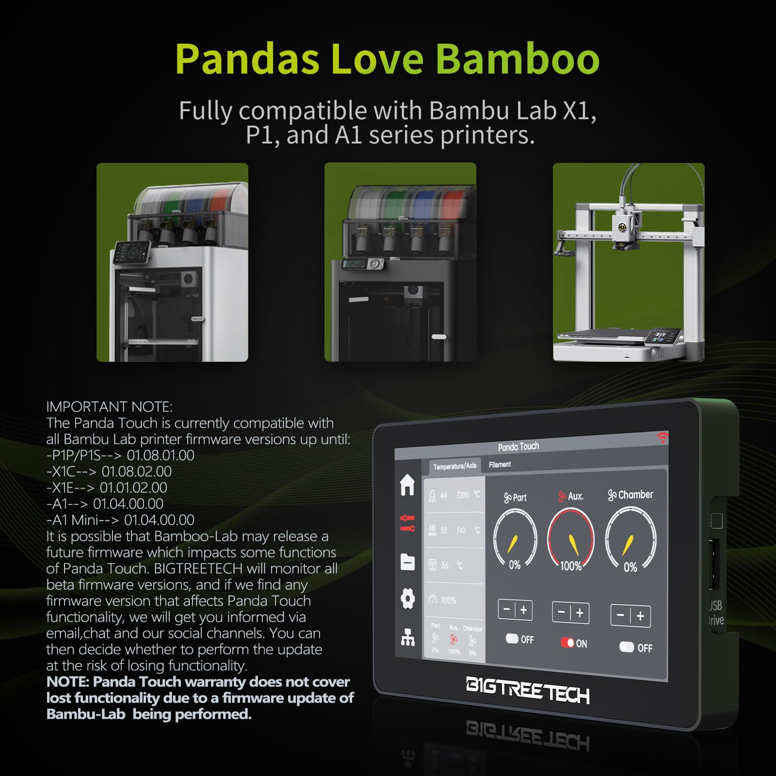 Amazon.co.jp: BIGTREETECH Direct Panda Touch Bambu-Lab P1S P1P X1C