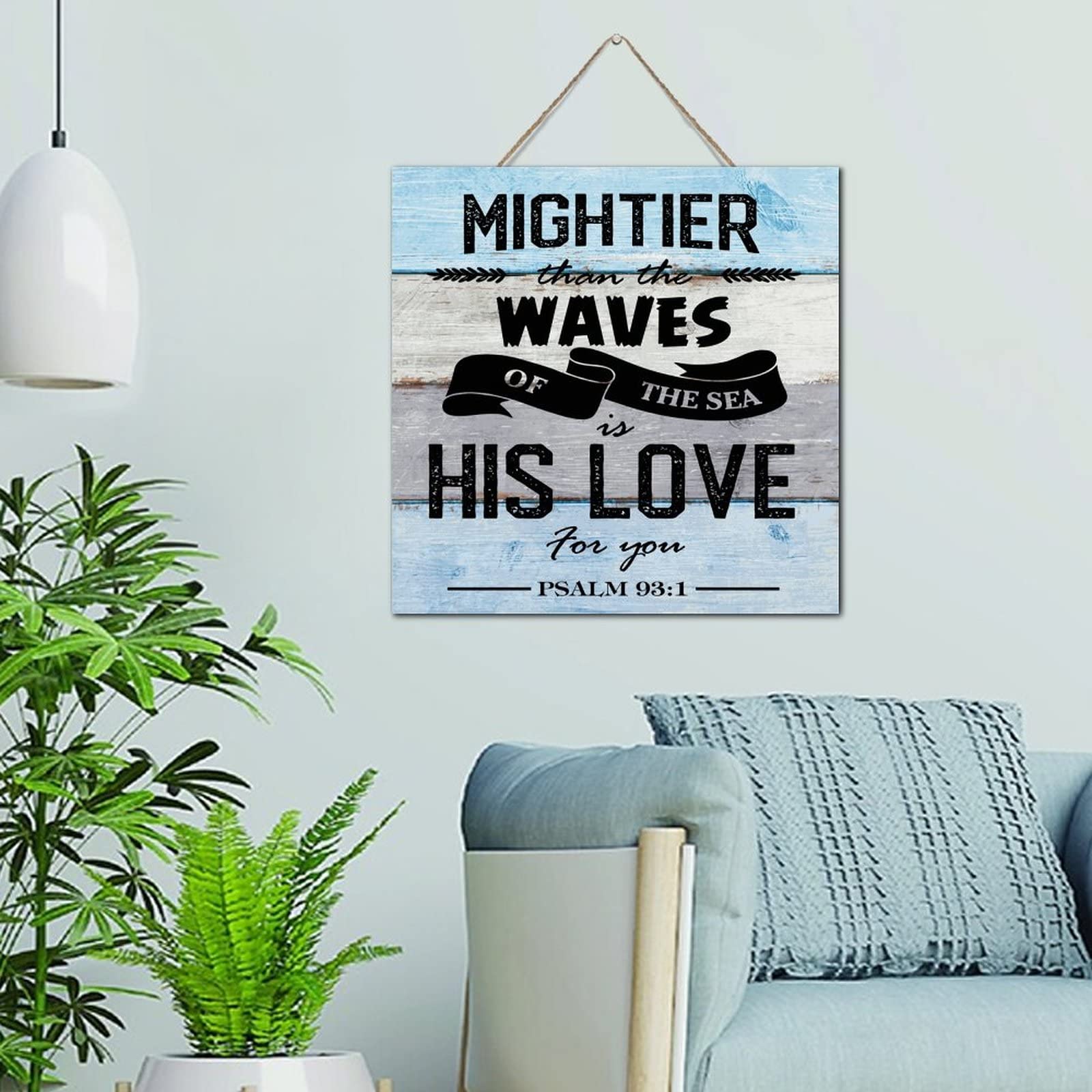 Décoration murale vintage artisanale bois durable vagues