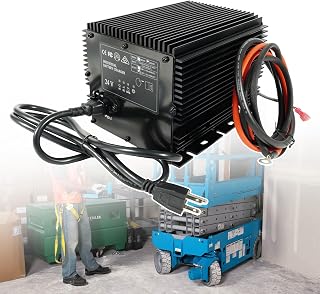 HB600-24B Scissor Lifts Charger 25 Amp 24 Volt Compatible with Genie Skyjack JLG Slab Scissor Lifts Battery Charger #Replac 105739, 161827, 105739GT, 128537, 96211, 0400236