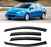 Vista 90 de Visera de ventana para Jeep Cherokee 1984-2001 (Excluye Modelo Limited), Protectores Guards Shields de lluvia de canal exterior, Deflector