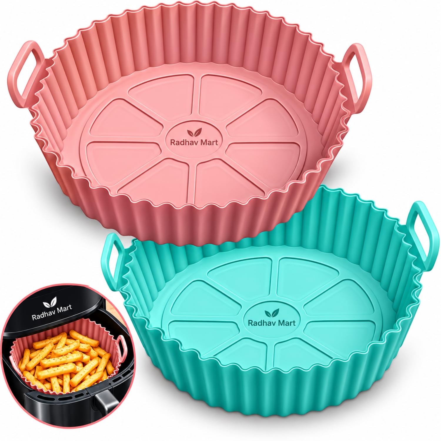 Silicone Air Fryer Liners - Reusable & Nonstick -1