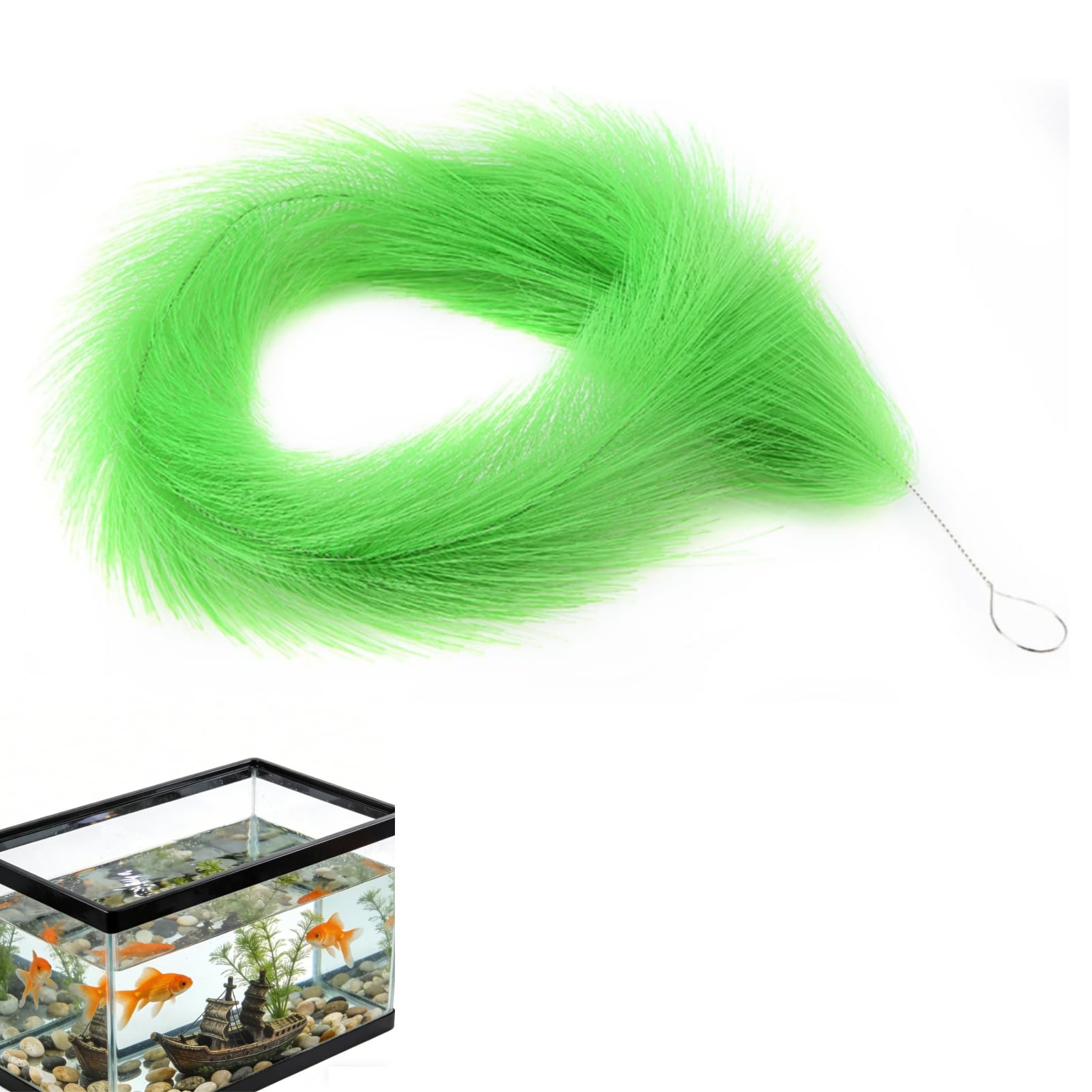 Fish Breeding Grass, 60cm/100cm Spawning Mops Aquarium Grass Fry Hideout Fry Hideout Hatching Brush for Livebearers Egg Layers Simulation Water Plant