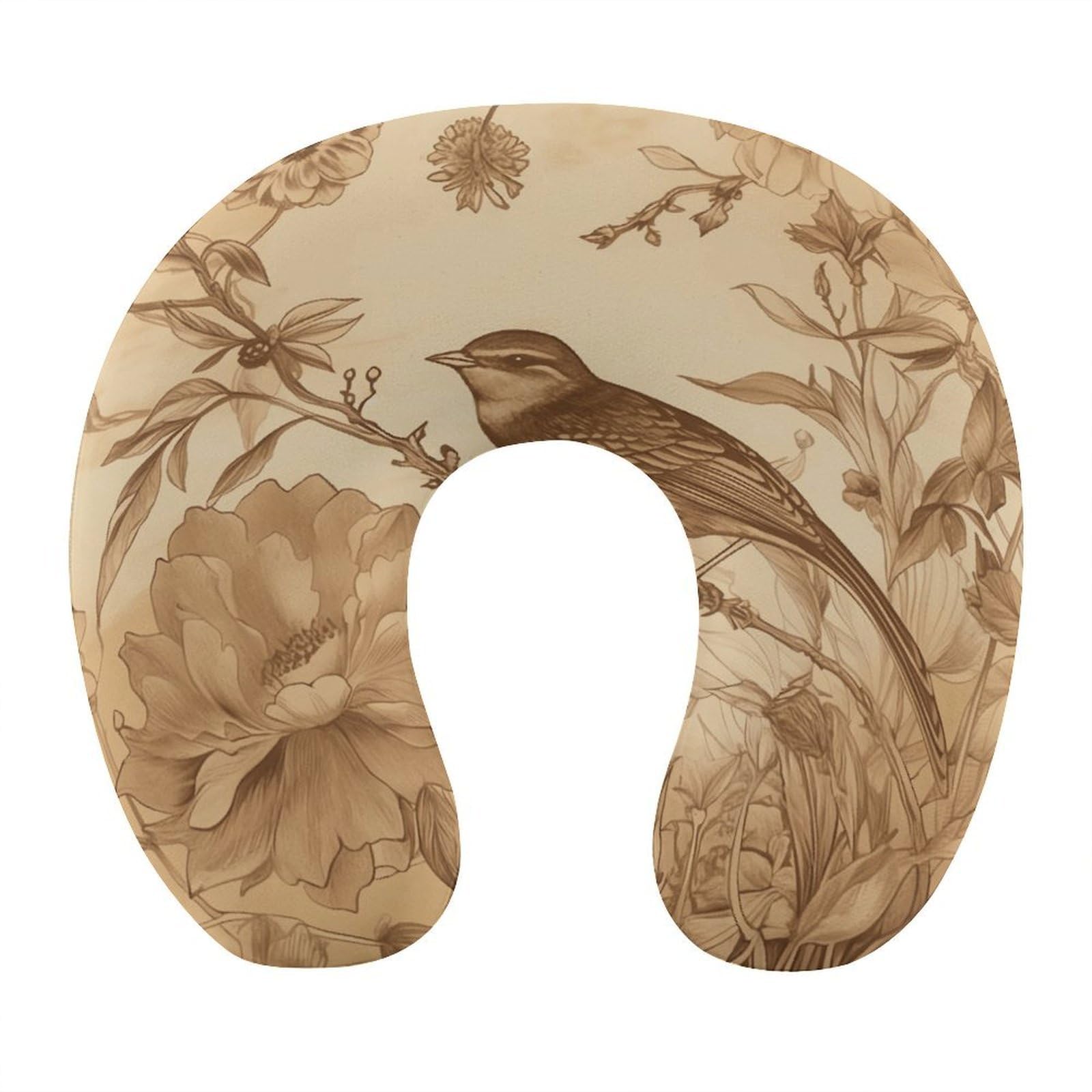 Btcowzrv Style A Bird In The Field U Shaped Neck Pillow Travel Pillows