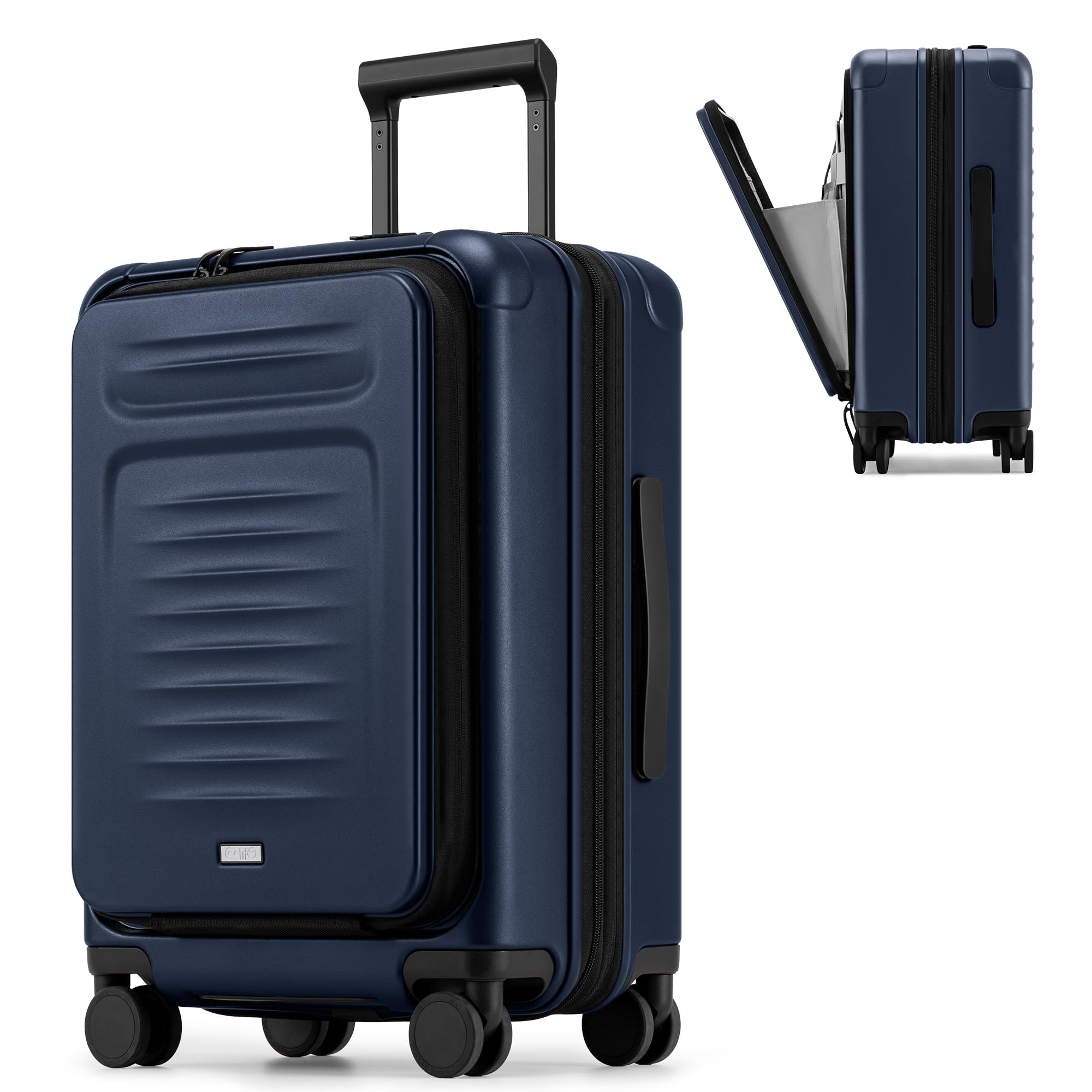 Expandable Luggage with TSA Lock Carry On Blue