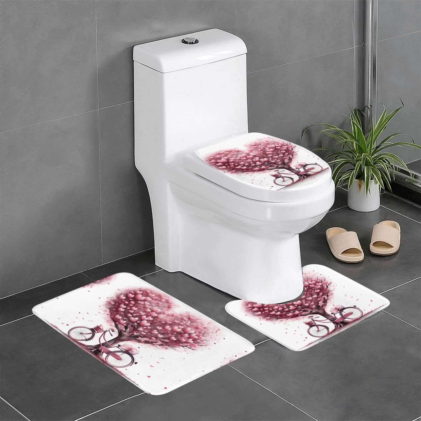 Tapis de salle de bain antidérapant contour ovale rectangulaire