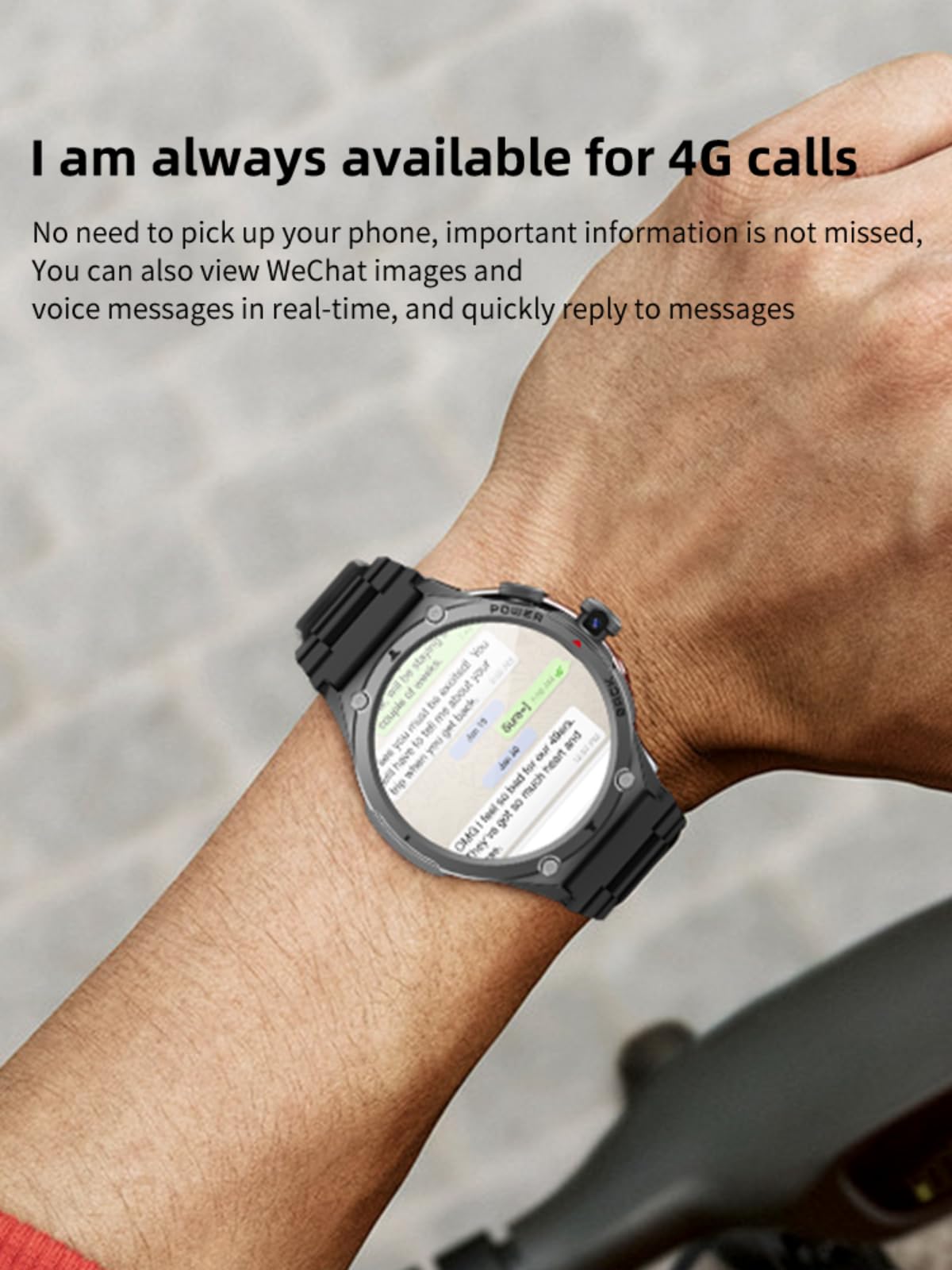 4G SIM Card Android 9.0 200W HD 180 ° che gira l'orologio astuto della macchina fotografica, regalo eccellente