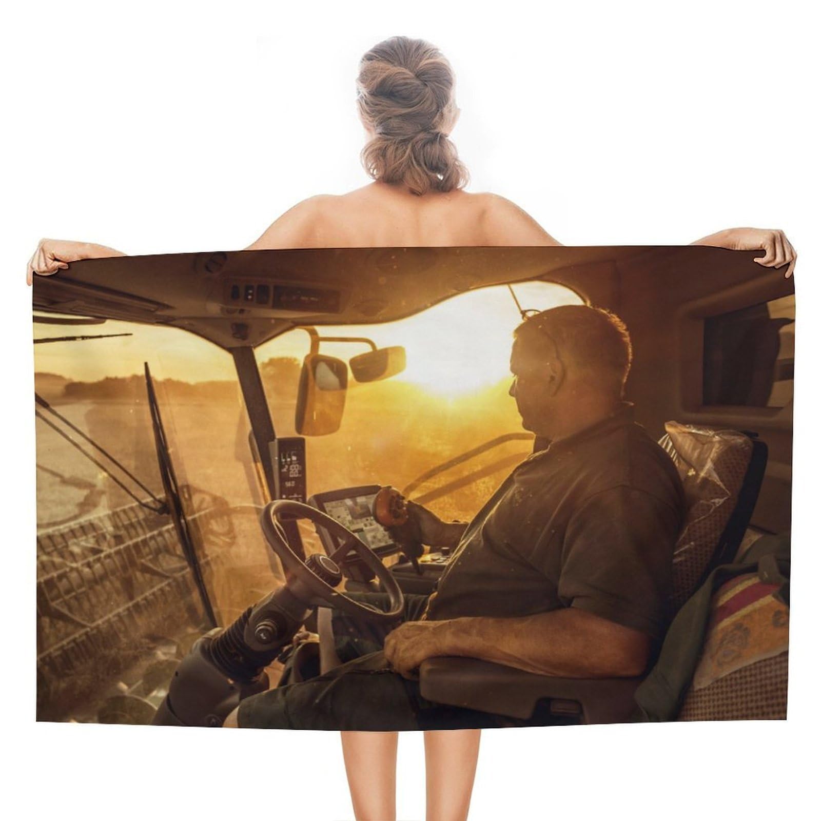 Serviette de bain pour adulte motif combine serviette sport et yoga