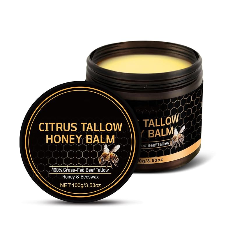 Grospe Bálsamo hidratante facial e corporal com sebo bovino, mel e óleos cítricos – 100 g