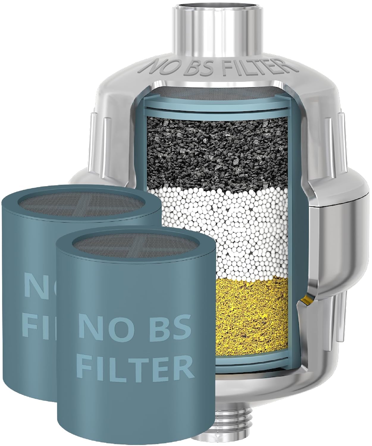 WeAQUA Premium Heavy Duty Shower Filter with Extra Replacement Cartridge – Advanced 99% Removal System for Hard Water, Chlorine, Fluoride & Heavy Metals – Universal Fit Shower Filter