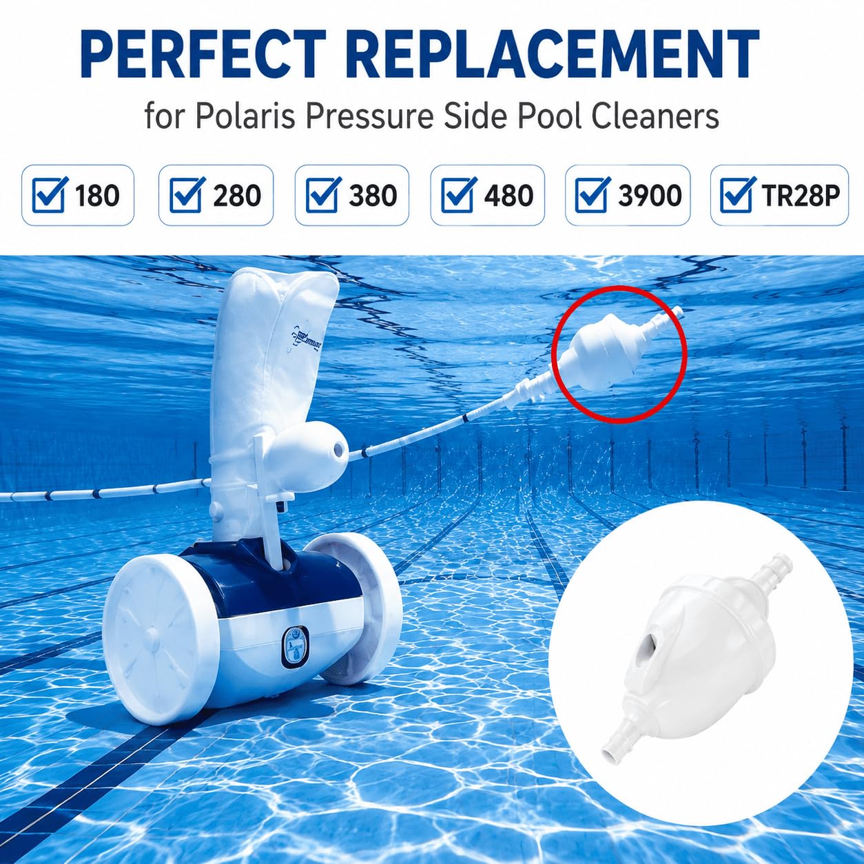 Valvola Backup G52 per Polaris TR28P 2020s–2026,Ricambio Pulitore Piscina